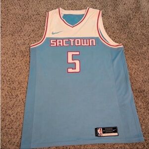 NBA De’Aaron Fox #5 Sacramento Kings Retro Hardwood Classic Jersey